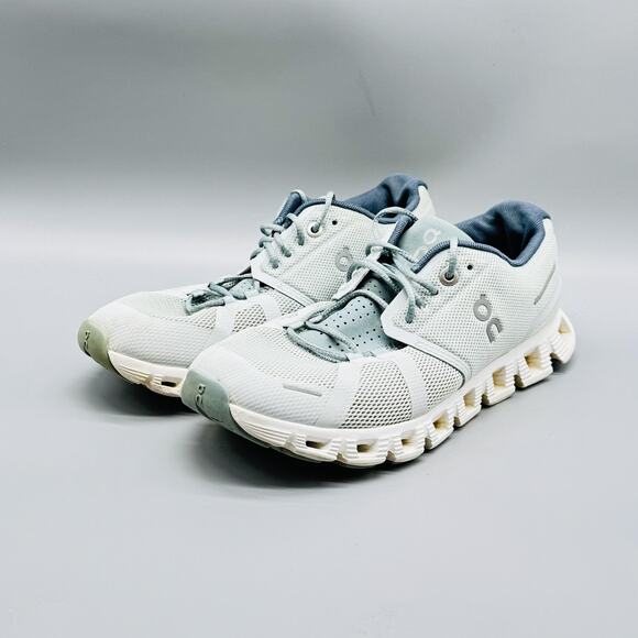 On Shoes Womens 7.5 White Blue Cloud CloudTec Swiss Engineering Running Sneakers - Picture 4 of 10